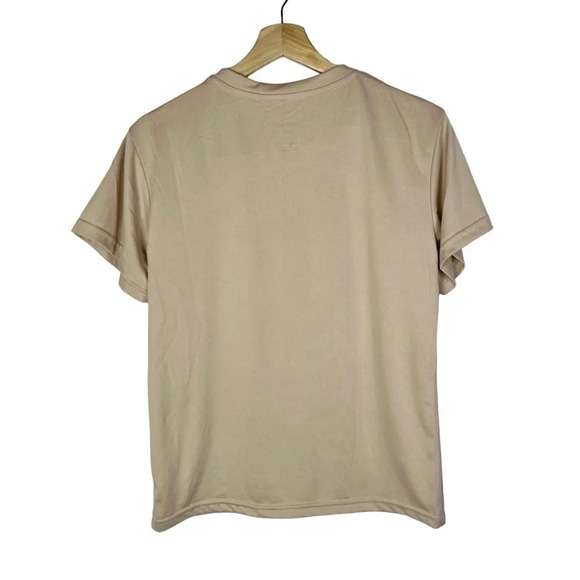 Shein Light Pink Floral Crewneck Short Sleeve T-Shirt XS - Picture 2 of 4